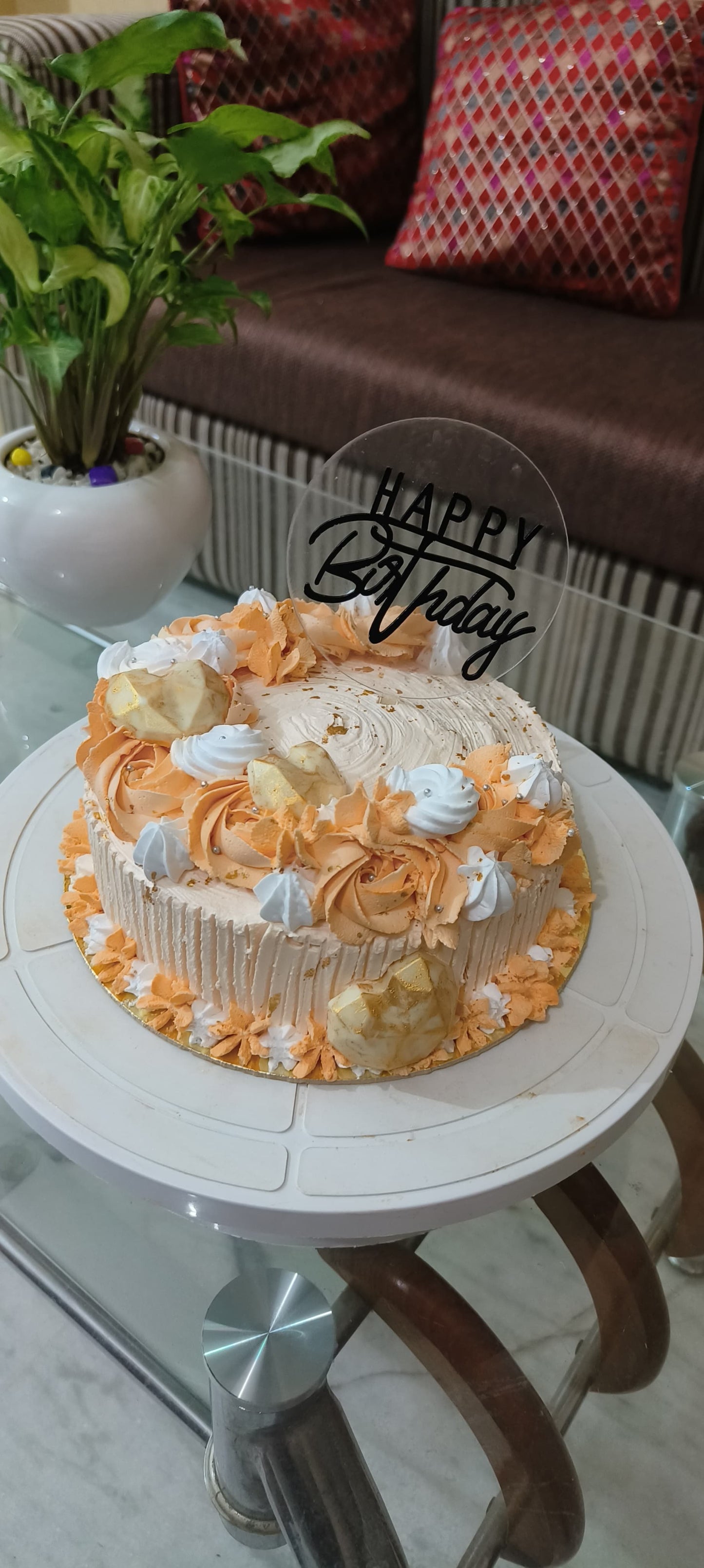 Peach Bliss Birthday Cake
