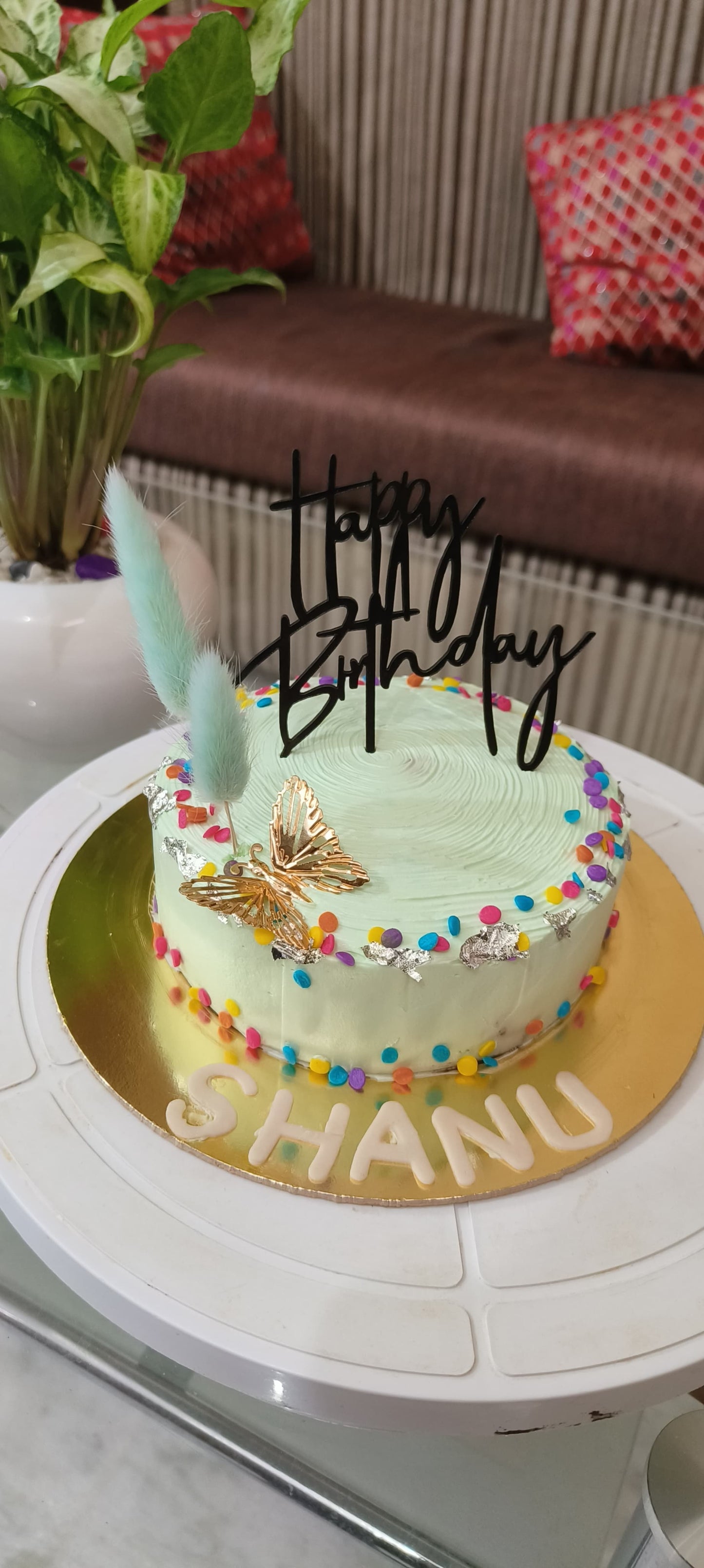Mint Green Birthday Cake